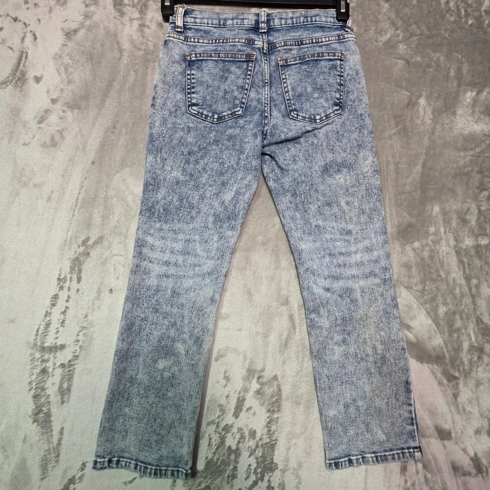Wonder Nation Boys Straight Leg Acid Wash Jeans Light Blue Size 10 WN34100123214